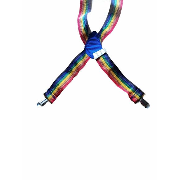 Rainbow Suspenders Y Back Adjustable Clip On Metal Clasps Boys Girls Accessories - Picture 4 of 6